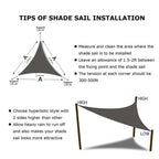Triangular Outdoor Garden Sunshade Sail Waterproof Anti-UV Awning, Size: 3m x 3m x 4.3m (Green)