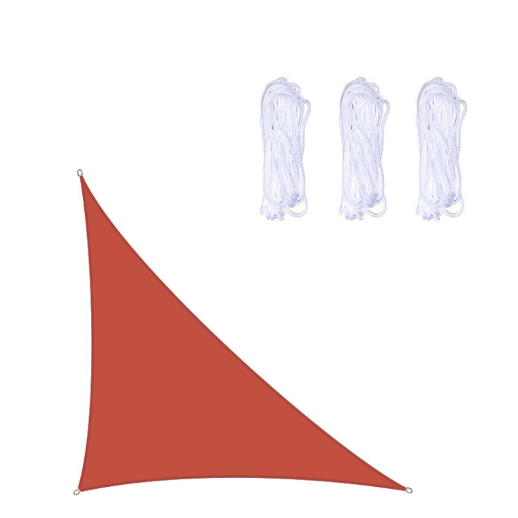 Triangular Outdoor Garden Sun Shade Sail waterproof Anti-UV Awning, Size: 4m x 4m x 5.7m (Red)