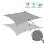 Triangular Outdoor Garden Sun Sail waterproof UV-resistant, size: 3m x 4m x 5m (Beige)