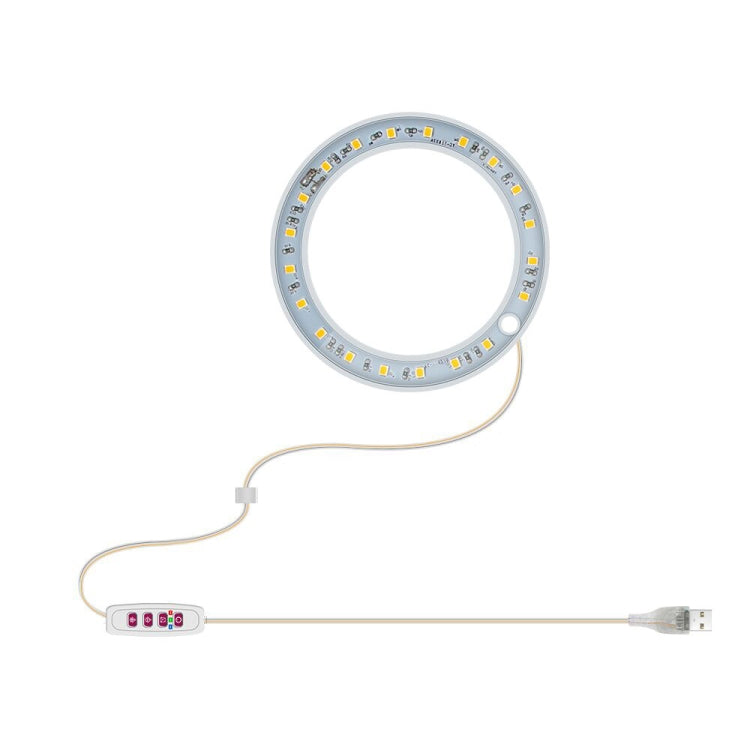 LED Plant Growth Lamp Full Spectrum Intelligent Timer Indoor Fill Light Ring Plant Lamp, Power: One Head (Sunshine)