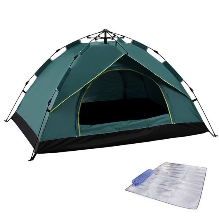 TC-014 Outdoor Beach Travel Camping Automatic Spring Multi-Person Tent For 2 People (Green+Mat)