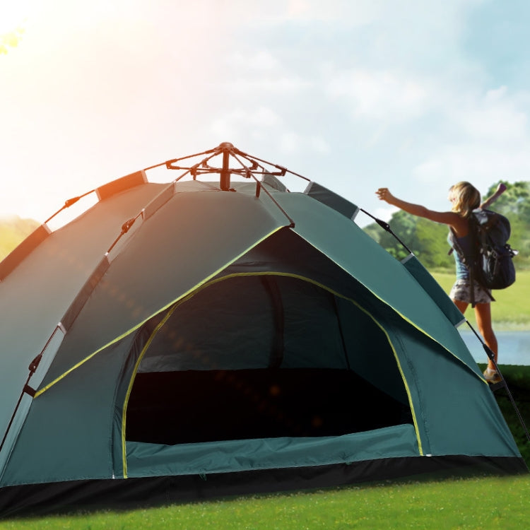 TC-014 Outdoor Beach Travel Camping Automatic Spring Multi-Person Tent For 2 People (Green+Mat)