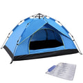 TC-014 Outdoor Beach Travel Camping Automatic Spring Multi-Person Tent For 3-4 People (Blue+Mat)