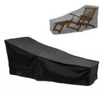 Outdoor Beach Chair Dustproof and Waterproof Cover Rocking Chair Furniture Protective Cover, Size: 210x75x80cm (Black+Silver)