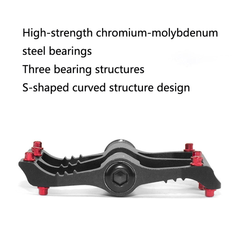 1 Pair PROMEND Mountain Bike Racing Bicycle Aluminum Pedals (PD-R87 Black)