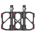 PD-M86C 1 Pair PROMEND Bicycle Road Bike Mountain Bike 3 Palin Carbon Fiber Bearing Pedal (Black)