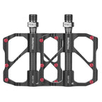 PD-M86C 1 Pair PROMEND Bicycle Road Bike Mountain Bike 3 Palin Carbon Fiber Bearing Pedal (Black)