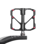 PD-M86C 1 Pair PROMEND Bicycle Road Bike Mountain Bike 3 Palin Carbon Fiber Bearing Pedal (Black)