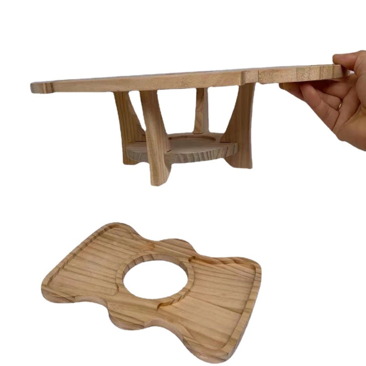 Outdoor Picnic Table Wood Folding Wine Cooler (Wood Color)
