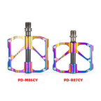 1 Pair PROMEND Three Peilin Bearings Aluminum Alloy CNC Bicycle Colorful Pedals PD-M86CY