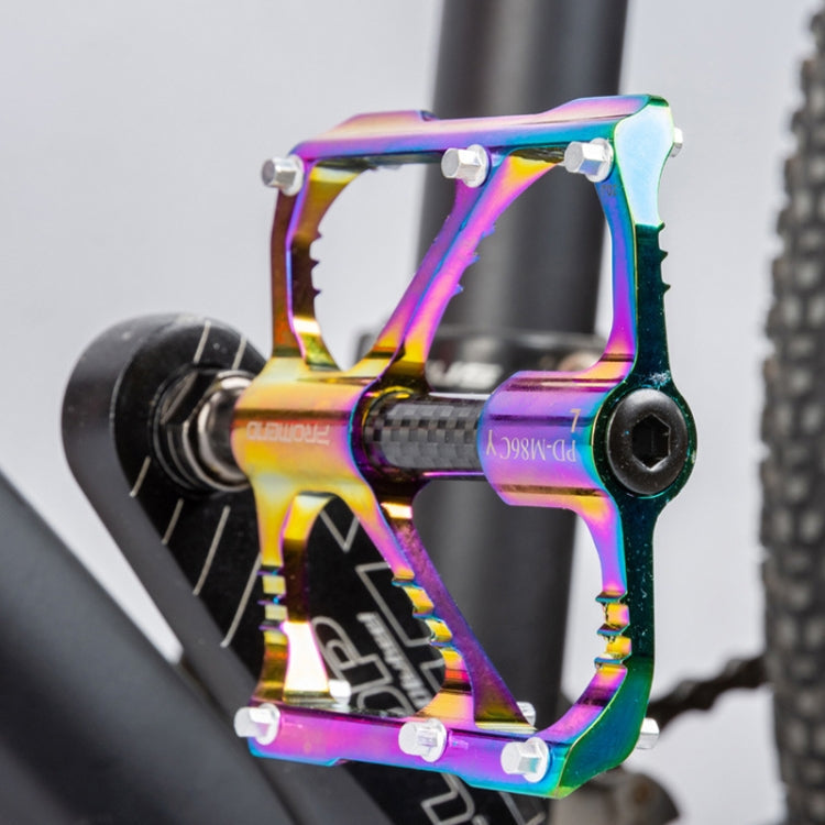 1 Pair PROMEND Three Peilin Bearings Aluminum Alloy CNC Bicycle Colorful Pedals PD-M86CY