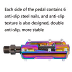 1 Pair PROMEND Three Peilin Bearings Aluminum Alloy CNC Bicycle Colorful Pedals PD-M86CY