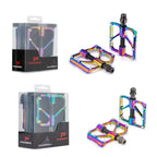 1 Pair PROMEND Three Peilin Bearings Aluminum Alloy CNC Bicycle Colorful Pedals PD-M86CY