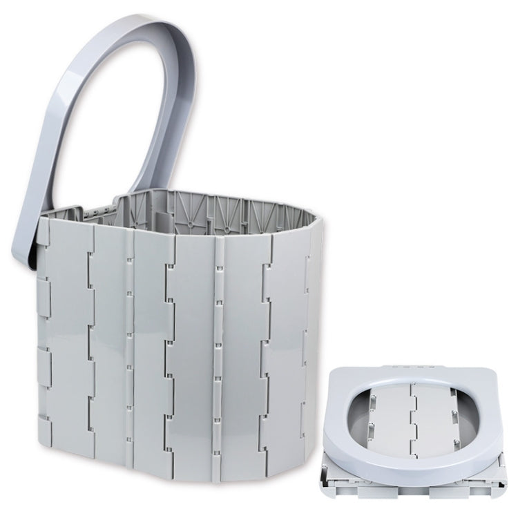 Auto-Toilet Integrated Portable Folding Toilet Self-Driving Tour Outdoor Camping Toilet (Light Grey)