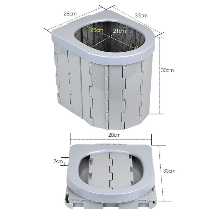 Auto-Toilet Integrated Portable Folding Toilet Self-Driving Tour Outdoor Camping Toilet (Light Grey)