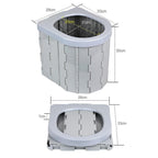 Auto-Toilet Integrated Portable Folding Toilet Self-Driving Tour Outdoor Camping Toilet (Light Grey)