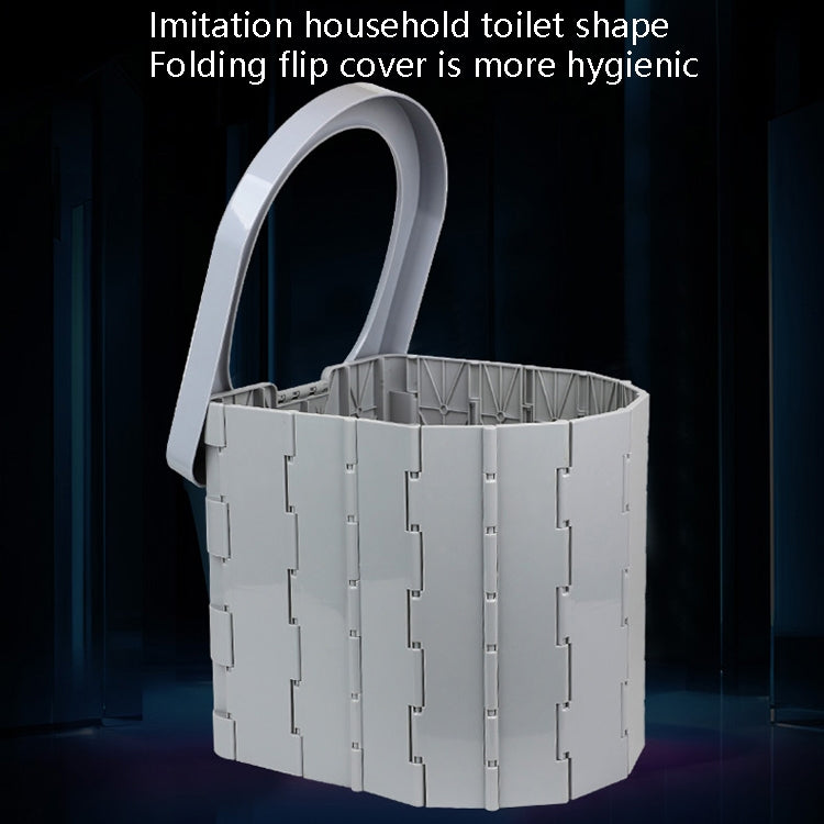 Auto-Toilet Integrated Portable Folding Toilet Self-Driving Tour Outdoor Camping Toilet (Light Grey)
