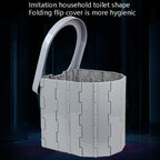 Auto-Toilet Integrated Portable Folding Toilet Self-Driving Tour Outdoor Camping Toilet (Light Grey)