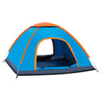 Outdoor Camping Beach Rainproof Sunproof Automatic Quick Setup Tent for 3-4 People (Blue)