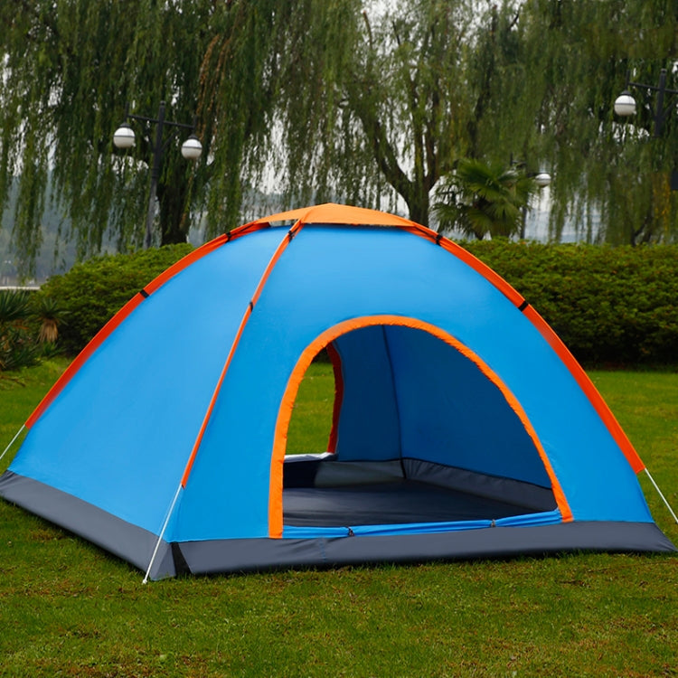 Outdoor Camping Beach Rainproof Sunproof Automatic Quick Setup Tent for 3-4 People (Blue)