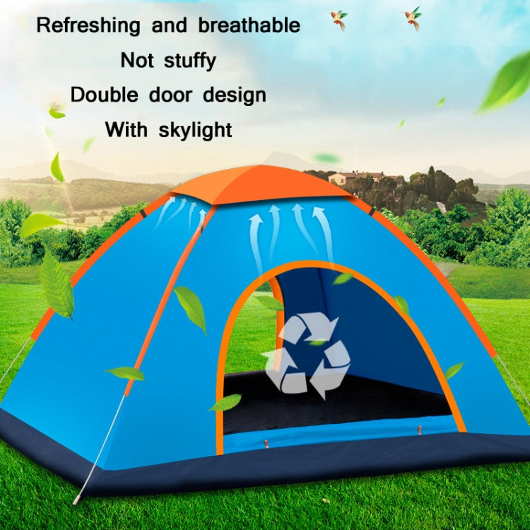 Outdoor Camping Beach Rainproof Sunproof Automatic Quick Setup Tent for 3-4 People (Blue)