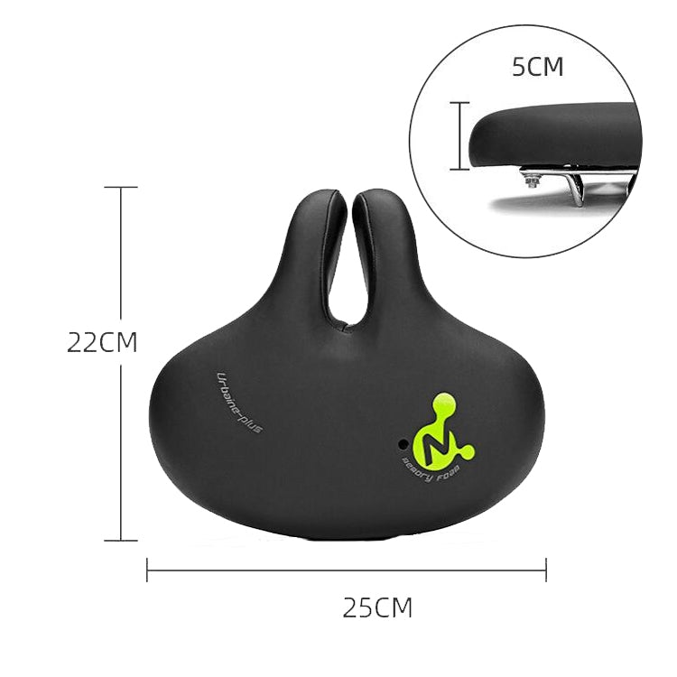 Bike No Nasal Seat Mountain Bike Saddle Comfortable Shock Absorption Bicycle Outdoor Bicycle Accessories Saddle (Fluorescent Green)