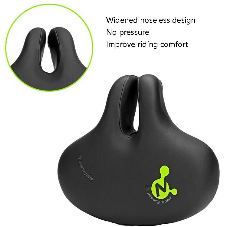 Bike No Nasal Seat Mountain Bike Saddle Comfortable Shock Absorption Bicycle Outdoor Bicycle Accessories Saddle (Fluorescent Green)
