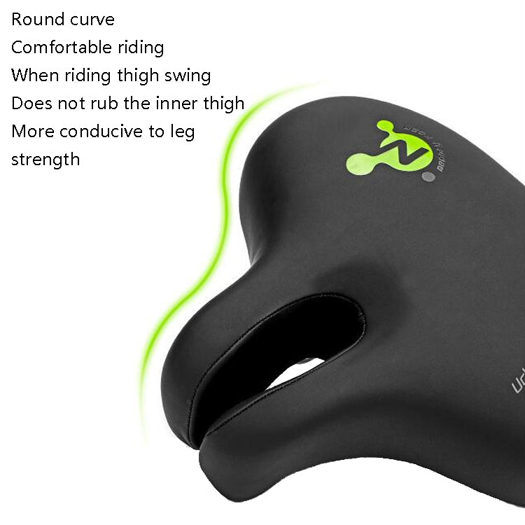 Bike No Nasal Seat Mountain Bike Saddle Comfortable Shock Absorption Bicycle Outdoor Bicycle Accessories Saddle (Black)