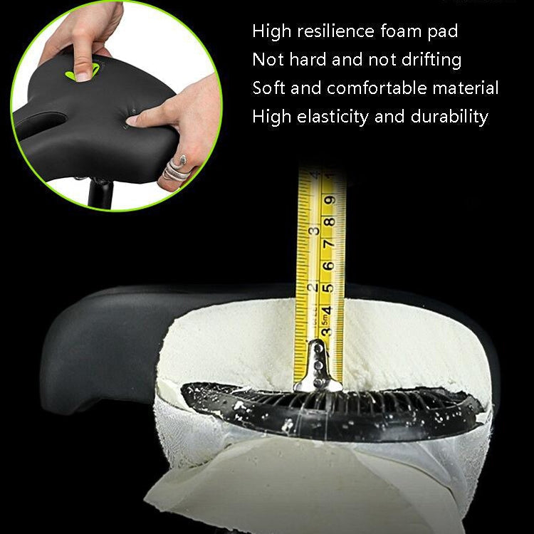 Bike No Nasal Seat Mountain Bike Saddle Comfortable Shock Absorption Bicycle Outdoor Bicycle Accessories Saddle (Fluorescent Green)