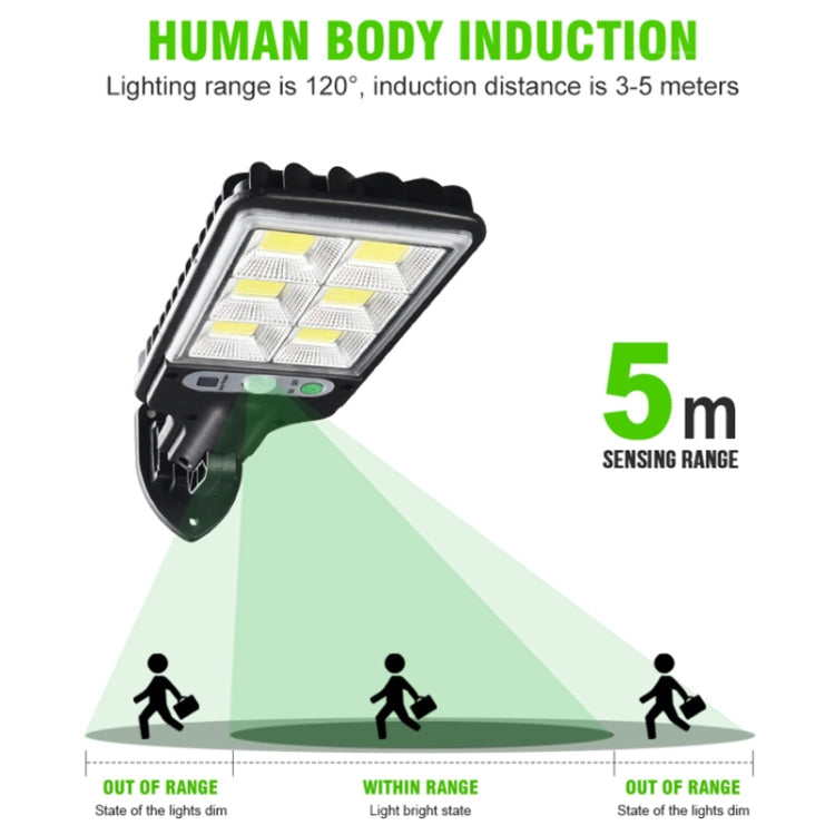Solar Street Lighting LED Body Detection Garden Light, Specification: 616B-72 COB with Remote Control