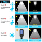 Solar Street Lighting LED Body Detection Garden Light, Specification: 616B-72 COB with Remote Control