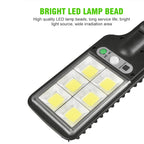 Solar Street Lighting LED Body Detection Garden Light, Specification: 616B-72 COB with Remote Control