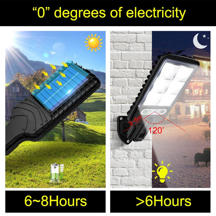 Solar Street Lighting LED Body Detection Garden Light, Specification: 616B-72 COB with Remote Control
