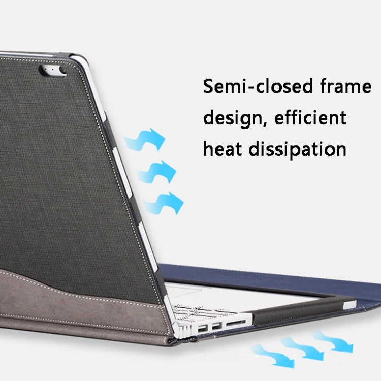 PU Leather Laptop Protection Sleeve for Microsoft Surface Book 2 13.5 Inch (Gentleman Grey)