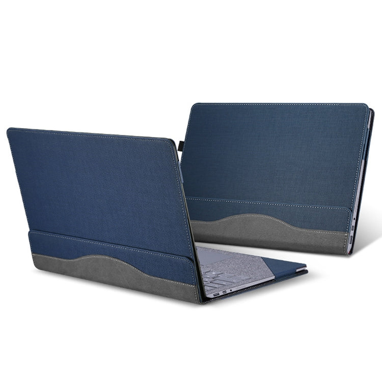 13.5 Inch Multifunctional PU Leather Laptop Case for Microsoft Surface Laptop 1/2/3/4 (Blue)