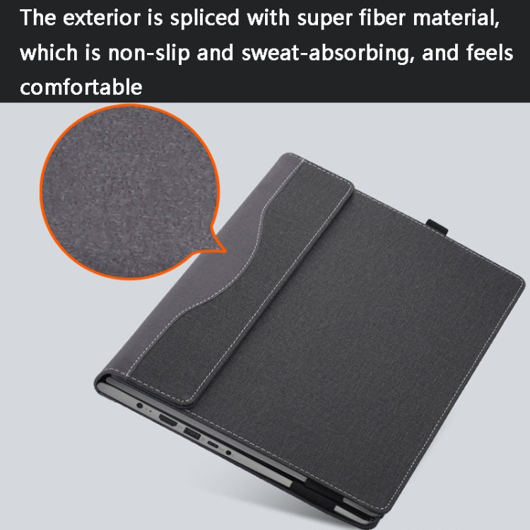 13.5 Inch Multifunctional PU Leather Laptop Case for Microsoft Surface Laptop 1/2/3/4 (Blue)