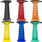 Outdoor Portable Lotus Raised Folding Telescopic Stool (Black)