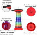 Outdoor Portable Lotus Raised Folding Telescopic Stool (Black)