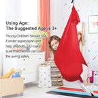 Children Elastic Hammock Indoor Outdoor Swing, Size: 1.5x2.8m (Red)
