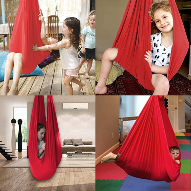 Children Elastic Hammock Indoor Outdoor Swing, Size: 1.5x2.8m (Red)