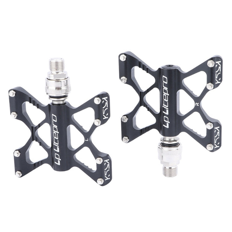 LP LitePro K5 Folding Bike Aluminum Alloy Bearings Pedals (Black)