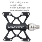 LP LitePro K5 Folding Bike Aluminum Alloy Bearings Pedals (Black)