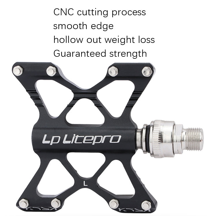 LP LitePro K5 Folding Bike Aluminum Alloy Bearings Pedals (Black)