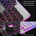 LANGTU L1 104 Keys USB Home Office Film Illuminated Wired Keyboard, Cable Length: 1.6 m (Ice Blue Light Black)
