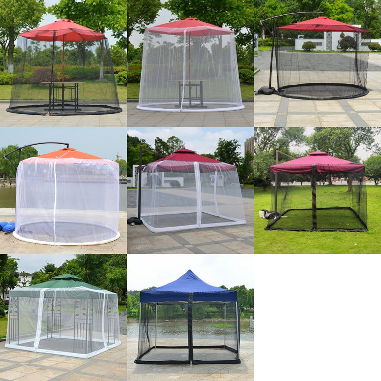HY-0205 300 x 230 cm Outdoor Sun Umbrella Anti-Mosquito Net Cover, Dimensions: Folding Tents (Black)