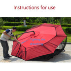 HY-0205 300 x 230 cm Outdoor Sun Umbrella Anti-Mosquito Net Cover, Dimensions: Folding Tents (Black)