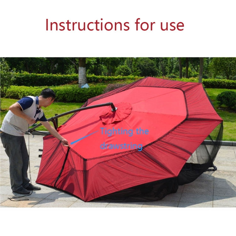HY-0205 300 x 230 cm Outdoor Sun Umbrella Anti-Mosquito Net Cover, Dimensions: Folding Tents (Black)