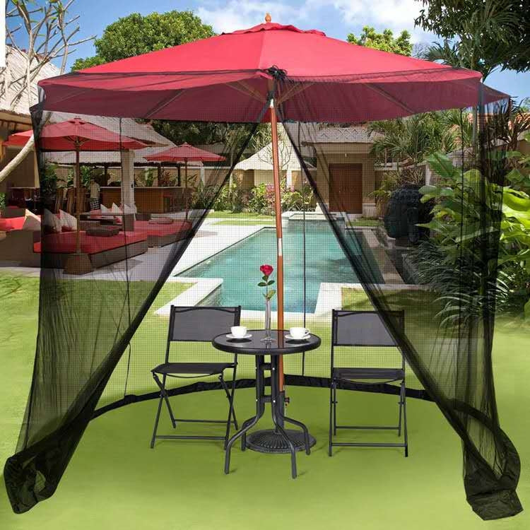 HY-0205 300 x 230 cm Outdoor Sun Umbrella Anti-Mosquito Net Cover, Dimensions: Folding Tents (Black)