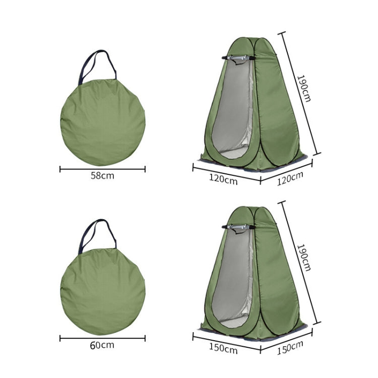 Outdoor Camping Toilet Tent Automatic Shower Tent, Style: Single Person (Olive Green)