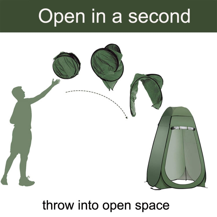Outdoor Camping Toilet Tent Automatic Shower Tent, Style: Single Person (Olive Green)